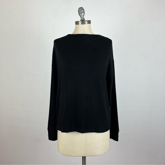 LNA Black Long Sleeve Open Back Sweater - Picture 1 of 8